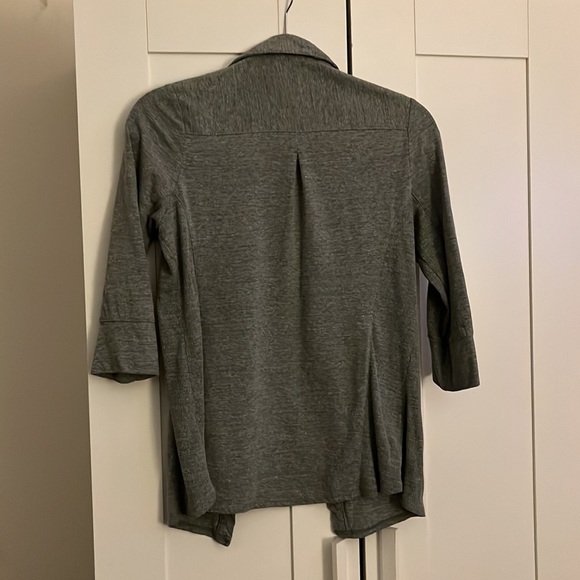 Heather Gray 3/4 Sleeve Button Up - Picture 5 of 5